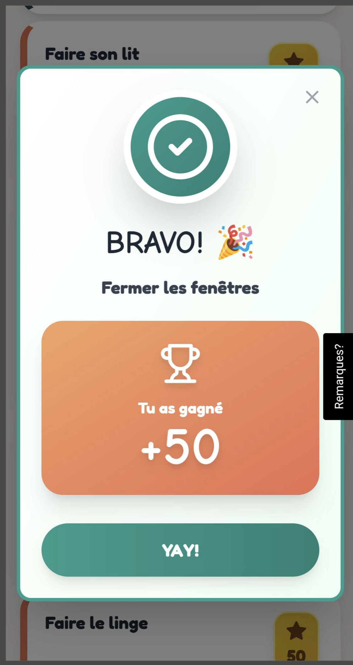 Écran de Célébration