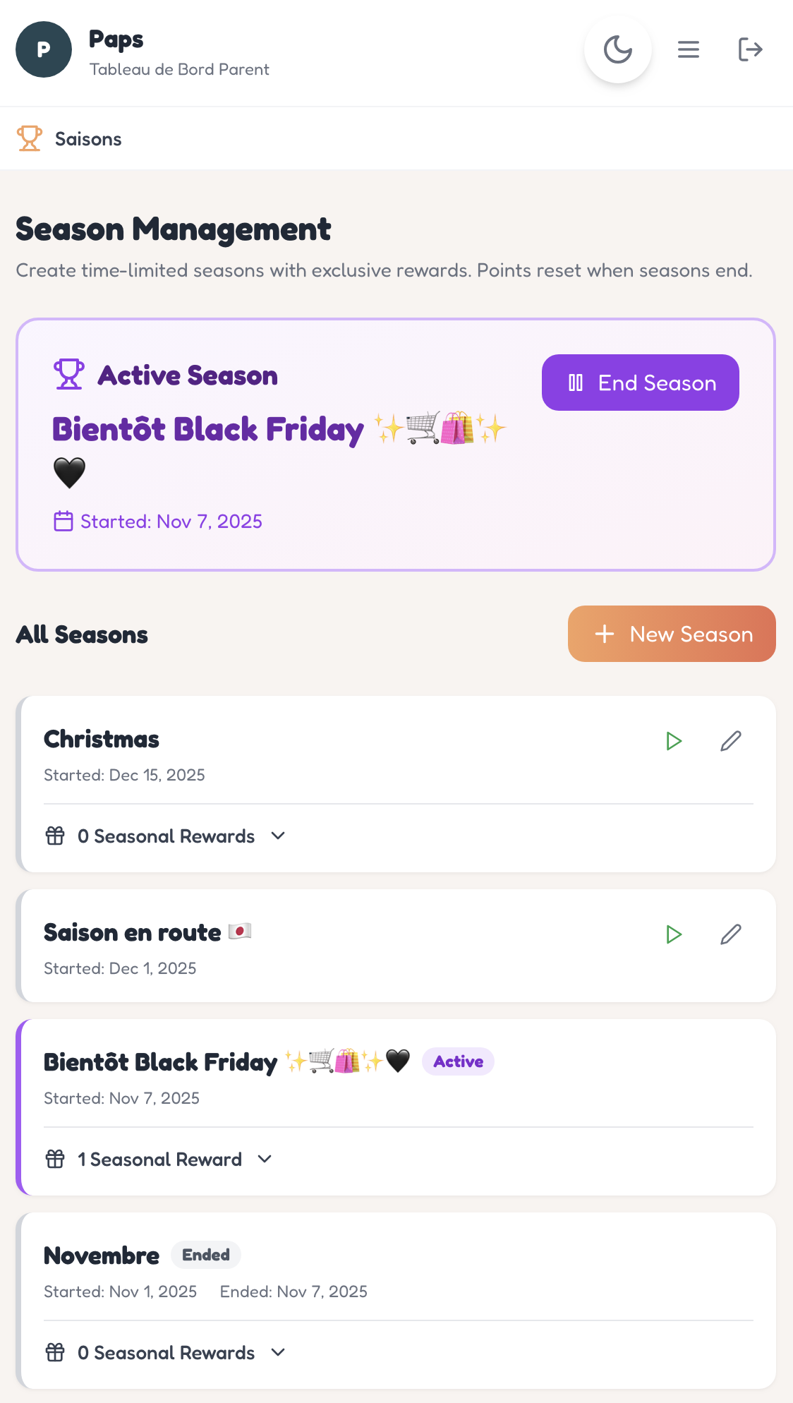 Déploquez avec du bonus saisons
